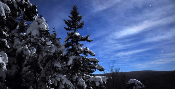 Ciel étoilé hiver mont Chocolat